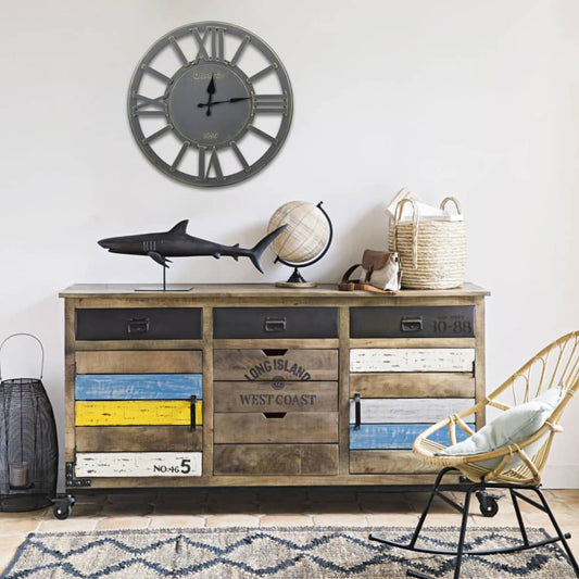 321469 Be Basic Wall Clock Grey 60 cm MDF - Harrastajankoti.fi