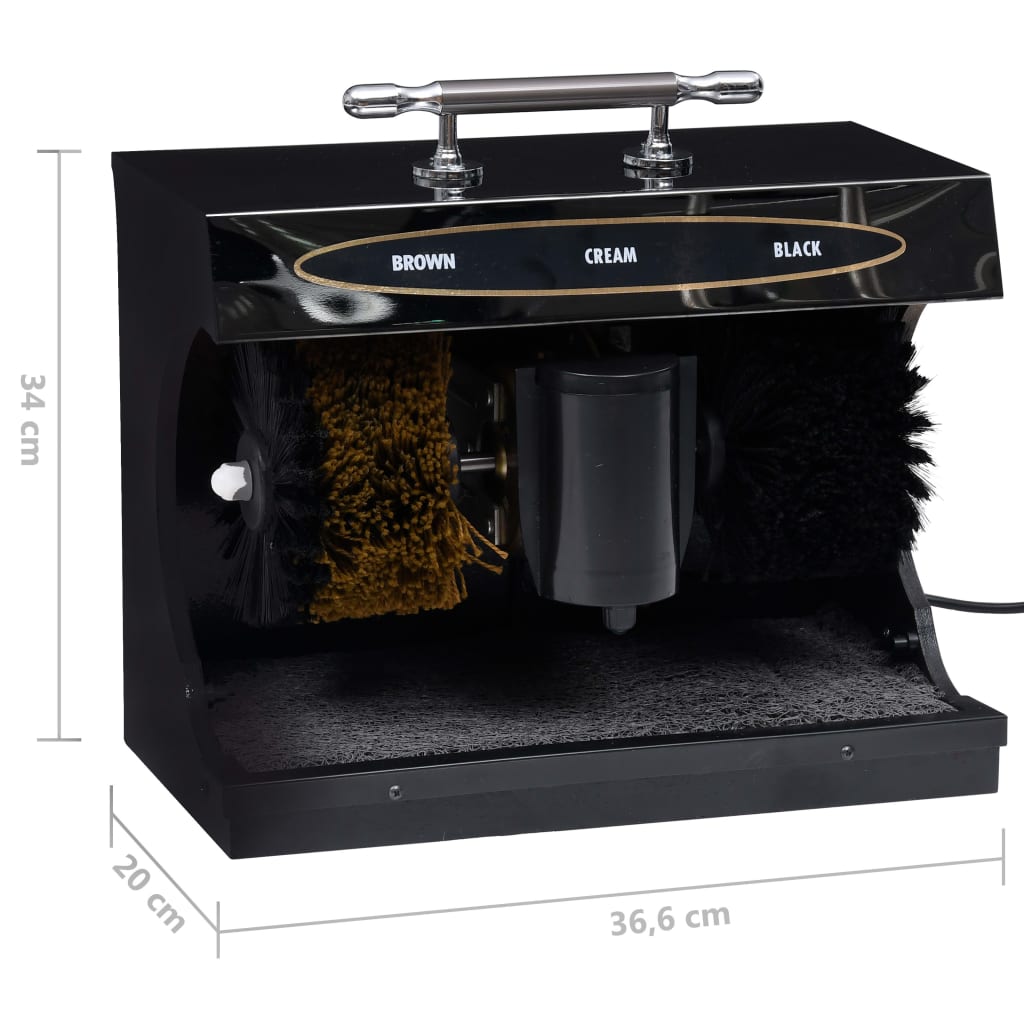 Sähkökäyttöinen kengänkiillotuskone täysin automaattinen musta - Harrastajankoti.fi