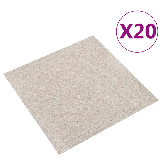 Tekstiililaatta 20 kpl 5 m² 50x50 cm vaalea beige - Harrastajankoti.fi