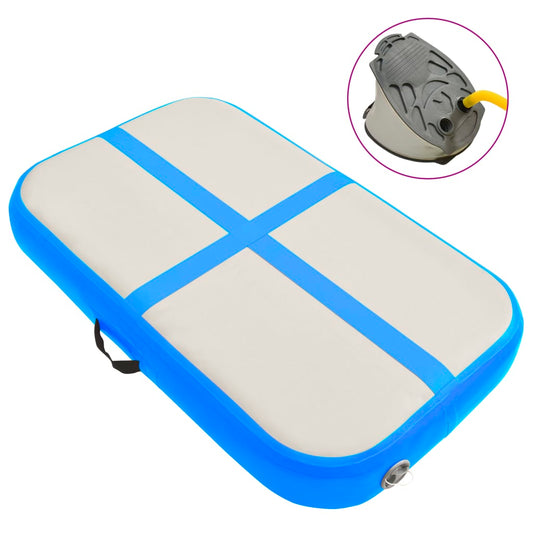 Täytettävä voimistelumatto pumpulla 60x100x10 cm PVC sininen - Harrastajankoti.fi