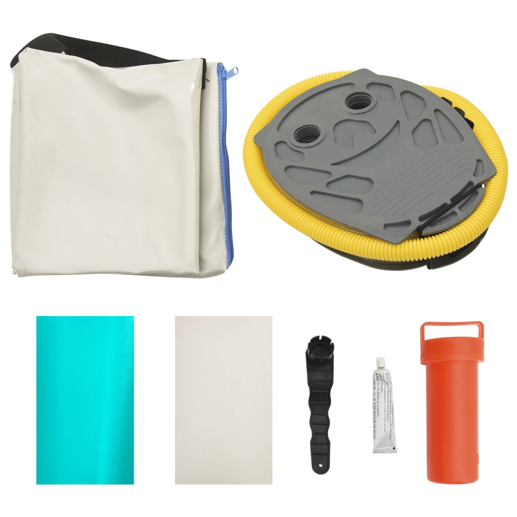 Täytettävä voimistelumatto pumpulla 100x100x15 cm PVC vihreä - Harrastajankoti.fi