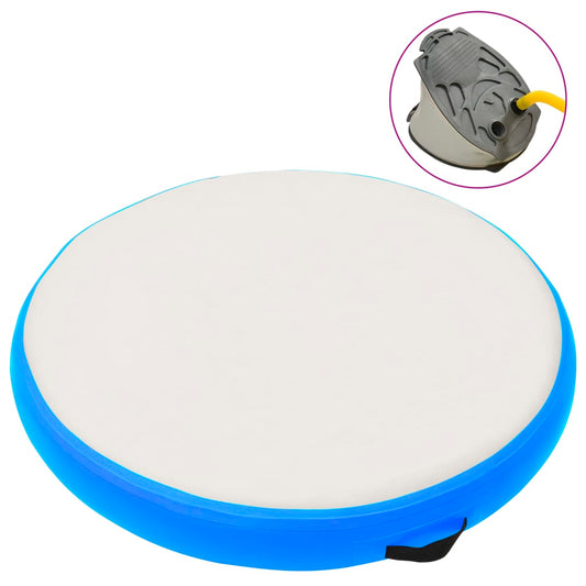 Täytettävä voimistelumatto pumpulla 100x100x20 cm PVC sininen - Harrastajankoti.fi