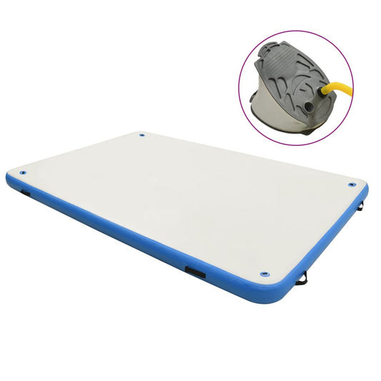Täytettävä kelluva lautta sinivalkoinen 200x150x15 cm - Harrastajankoti.fi