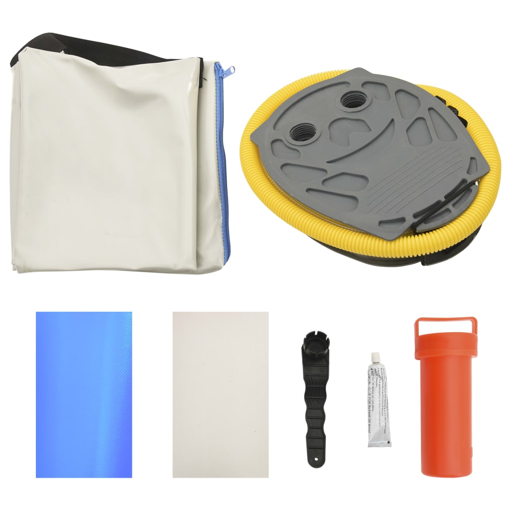 Täytettävä kelluva lautta sinivalkoinen 200x150x15 cm - Harrastajankoti.fi