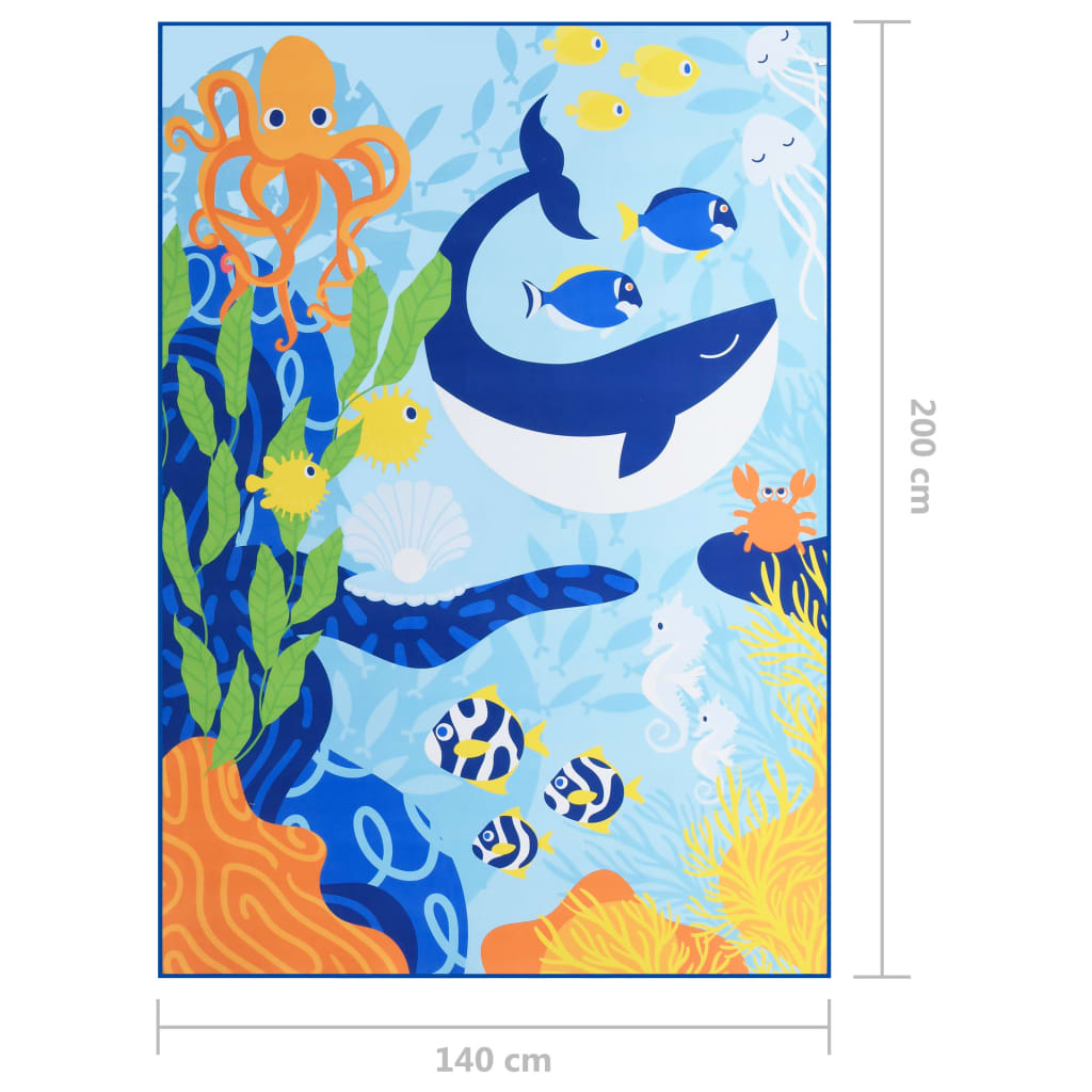 Painatettu matto monivärinen 140x200 cm kangas - Harrastajankoti.fi