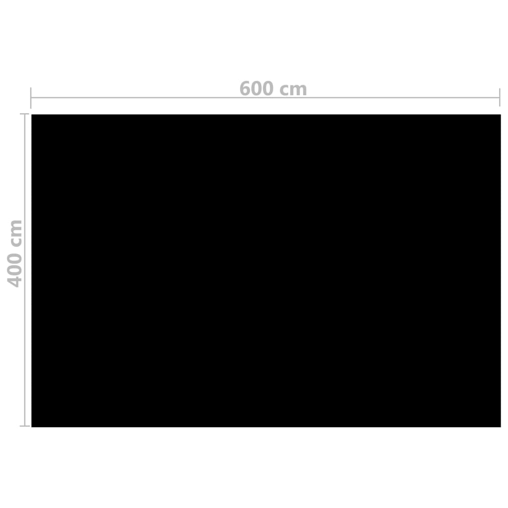 Uima-altaan suoja suorakulmainen 600x400 cm PE musta - Harrastajankoti.fi