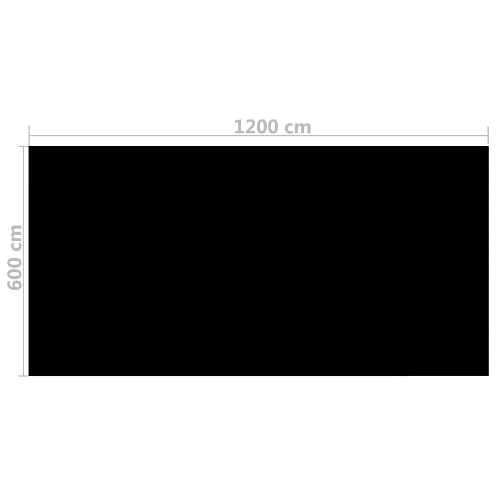 Uima-altaan suoja suorakulmainen 1200x600 cm PE musta - Harrastajankoti.fi