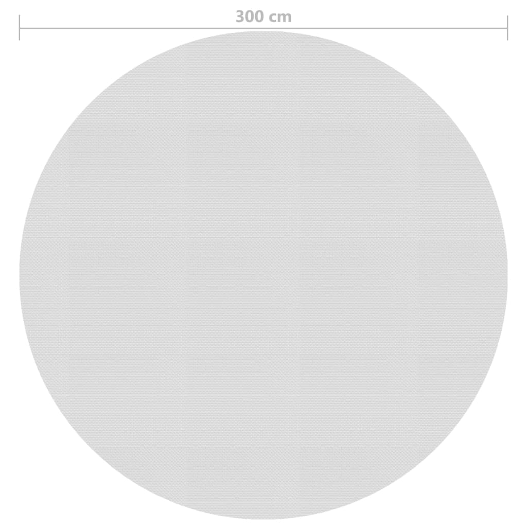Kelluva uima-altaan PE-aurinkoenergiakalvo 300 cm harmaa - Harrastajankoti.fi