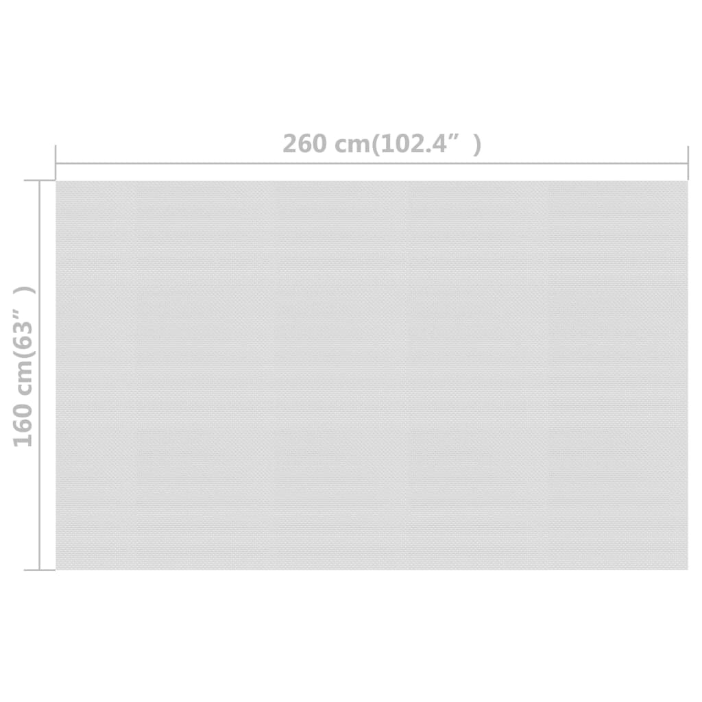 Kelluva uima-altaan PE-aurinkoenergiakalvo 260x160 cm harmaa - Harrastajankoti.fi