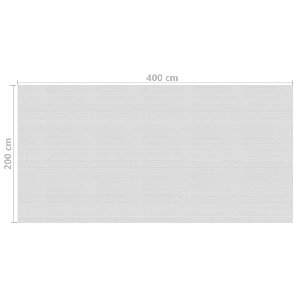 Kelluva uima-altaan PE-aurinkoenergiakalvo 400x200 cm harmaa - Harrastajankoti.fi