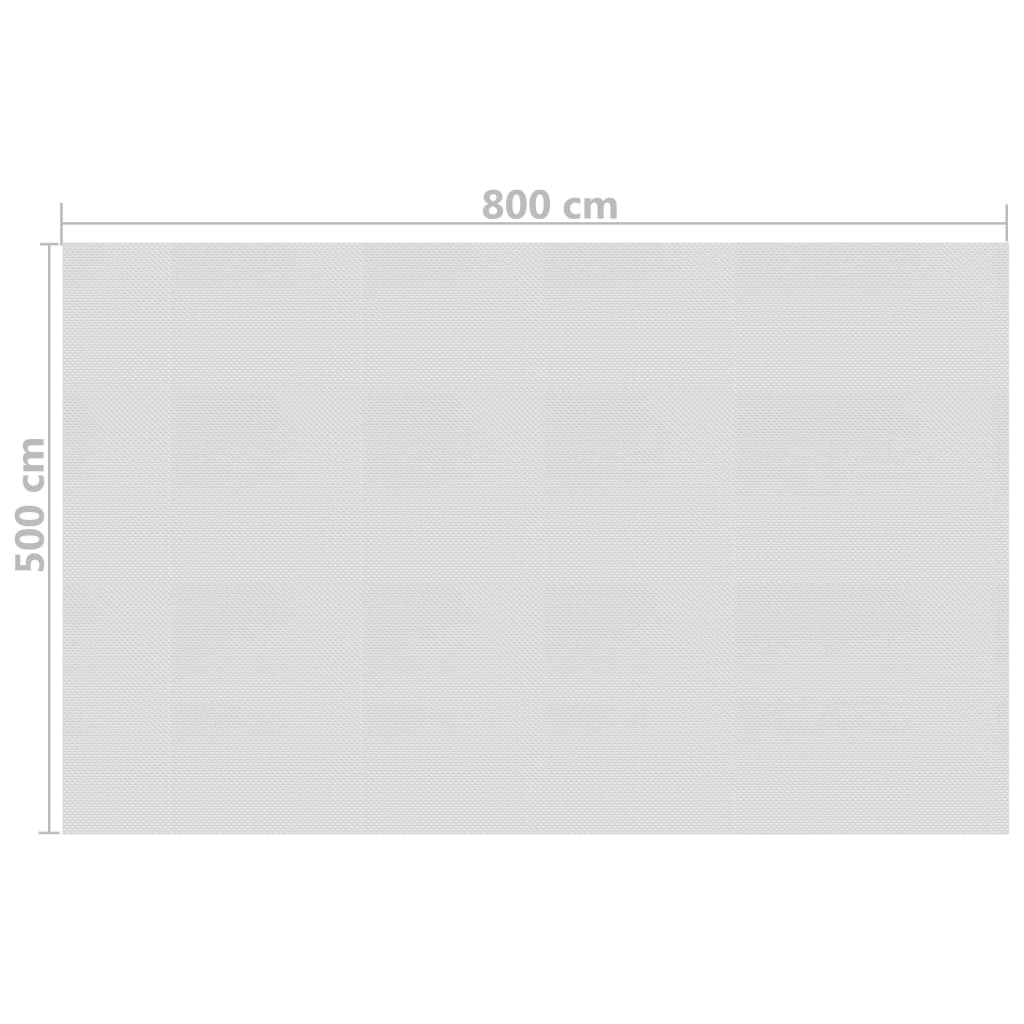 Kelluva uima-altaan PE-aurinkoenergiakalvo 800x500 cm harmaa - Harrastajankoti.fi