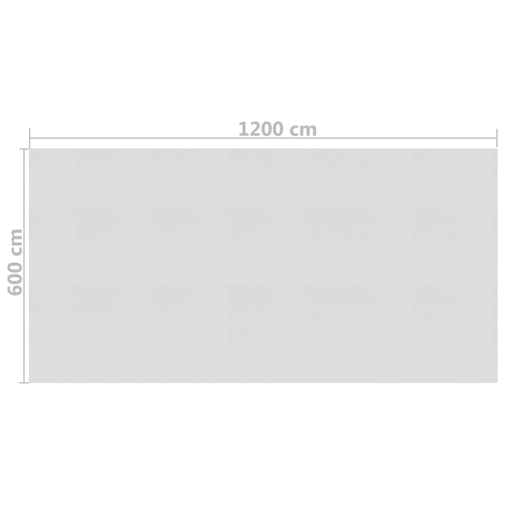 Kelluva uima-altaan PE-aurinkoenergiakalvo 1200x600 cm harmaa - Harrastajankoti.fi