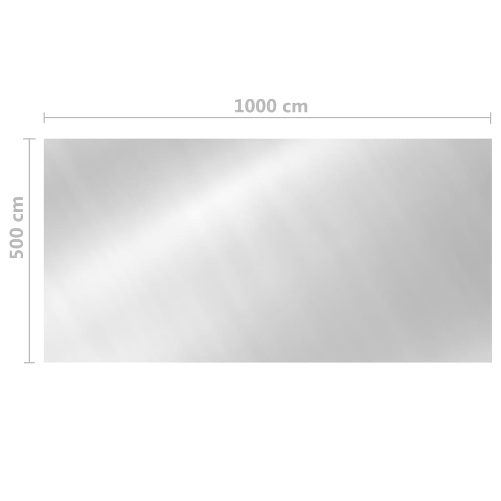 Kelluva uima-altaan PE-aurinkoenergiakalvo 10x5 m hopea - Harrastajankoti.fi