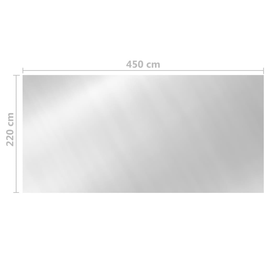Uima-altaan suoja hopea 450x220 cm PE - Harrastajankoti.fi