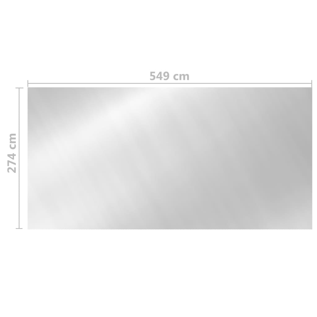 Uima-altaan suoja hopea 549x274 cm PE - Harrastajankoti.fi