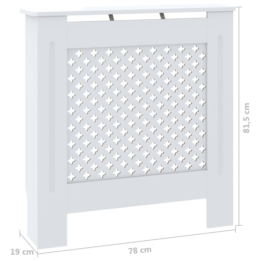 MDF lämpöpatterin suoja valkoinen 78 cm - Harrastajankoti.fi