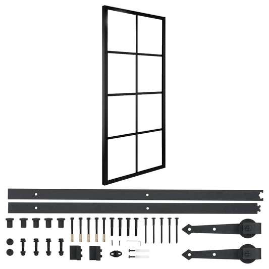 Liukuovi alumiini ja ESG-lasi asennustarvikkeilla 76x205 cm - Harrastajankoti.fi