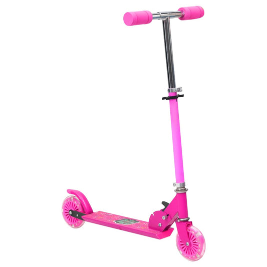 Kaksipyöräinen lasten potkulauta sääd. alum. ohjaustanko pinkki - Harrastajankoti.fi