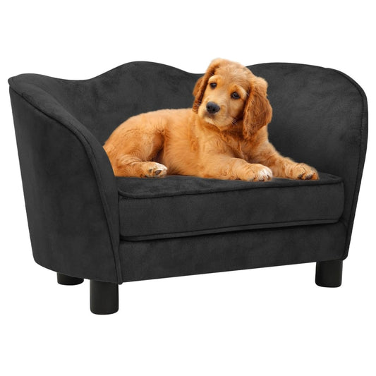 Koiran sohva musta 66x43x40 cm plyysi - Harrastajankoti.fi