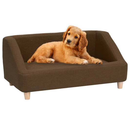 Koiran sohva ruskea 85x50x39 cm pellava - Harrastajankoti.fi