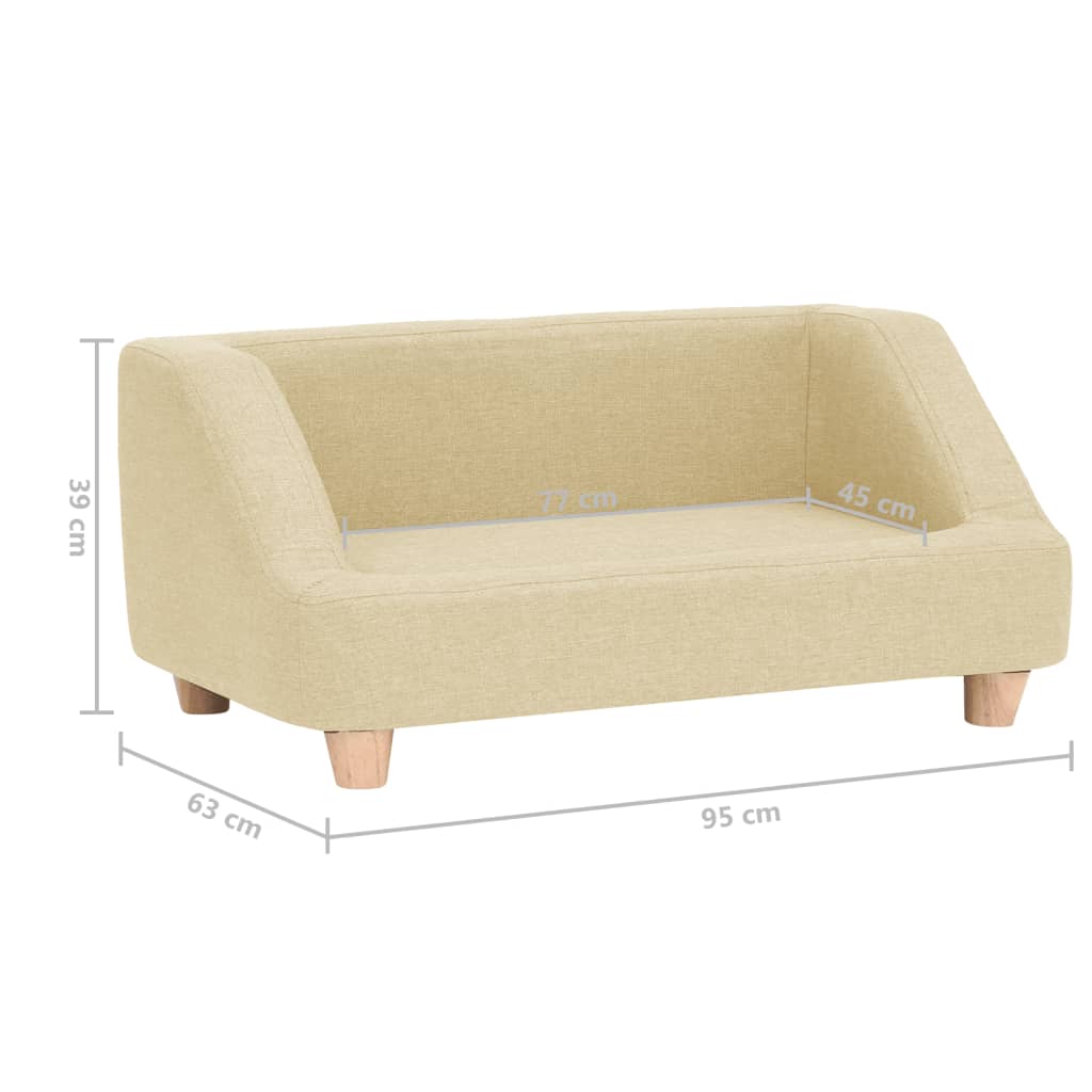 Koiran sohva kerma 95x63x39 cm pellava - Harrastajankoti.fi