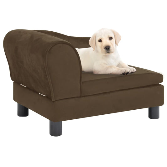 Koiran sohva ruskea 57x34x36 cm plyysi - Harrastajankoti.fi