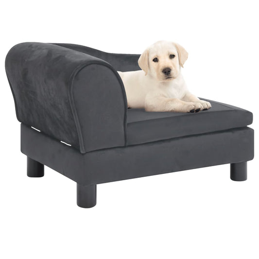 Koiran sohva tummanharmaa 57x34x36 cm plyysi - Harrastajankoti.fi