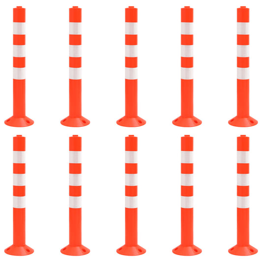 Liikenteenohjaustolpat 10 kpl muovi 75 cm PE - Harrastajankoti.fi