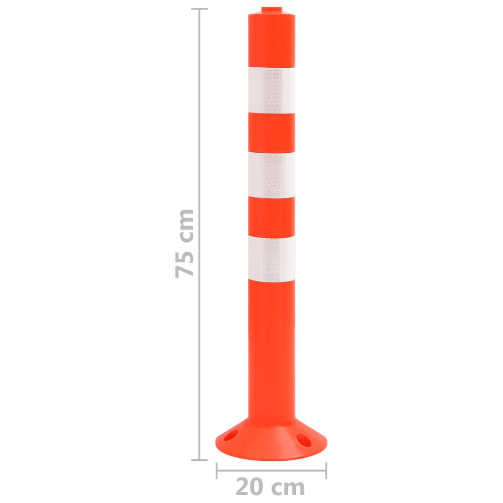Liikenteenohjaustolpat 10 kpl muovi 75 cm PE - Harrastajankoti.fi