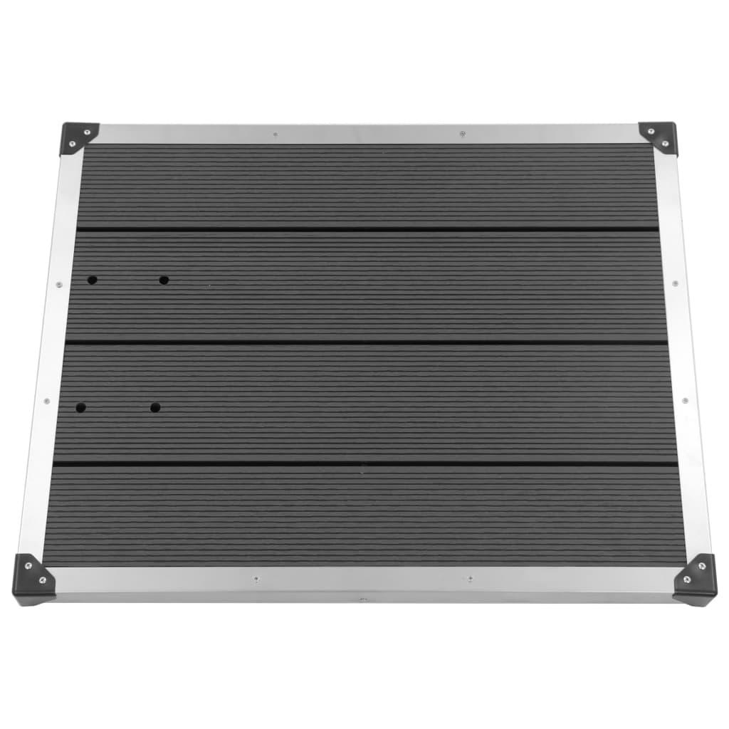 Puutarhasuihku harmaalla alustalla 225 cm ruostumaton teräs - Harrastajankoti.fi