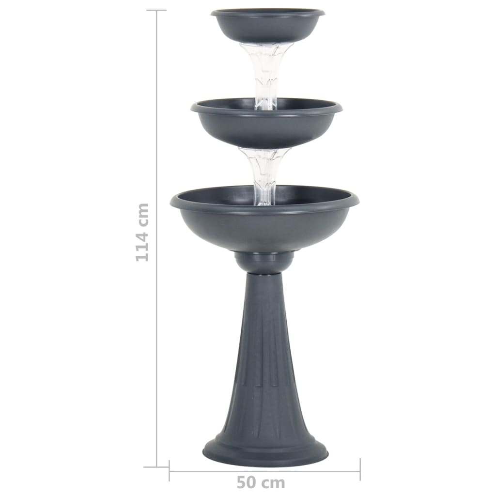 Kukkakulho harmaa Ø50x114 cm - Harrastajankoti.fi