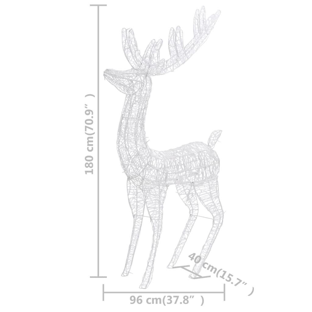 XXL Jouluporo akryyli 250 LED-valoa 180 cm lämmin valkoinen - Harrastajankoti.fi