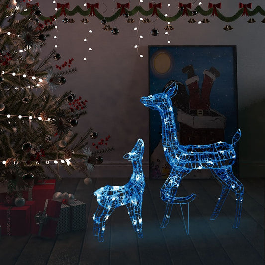 Poroperhe joulukoriste akryyli 160 LED-valoa sininen - Harrastajankoti.fi