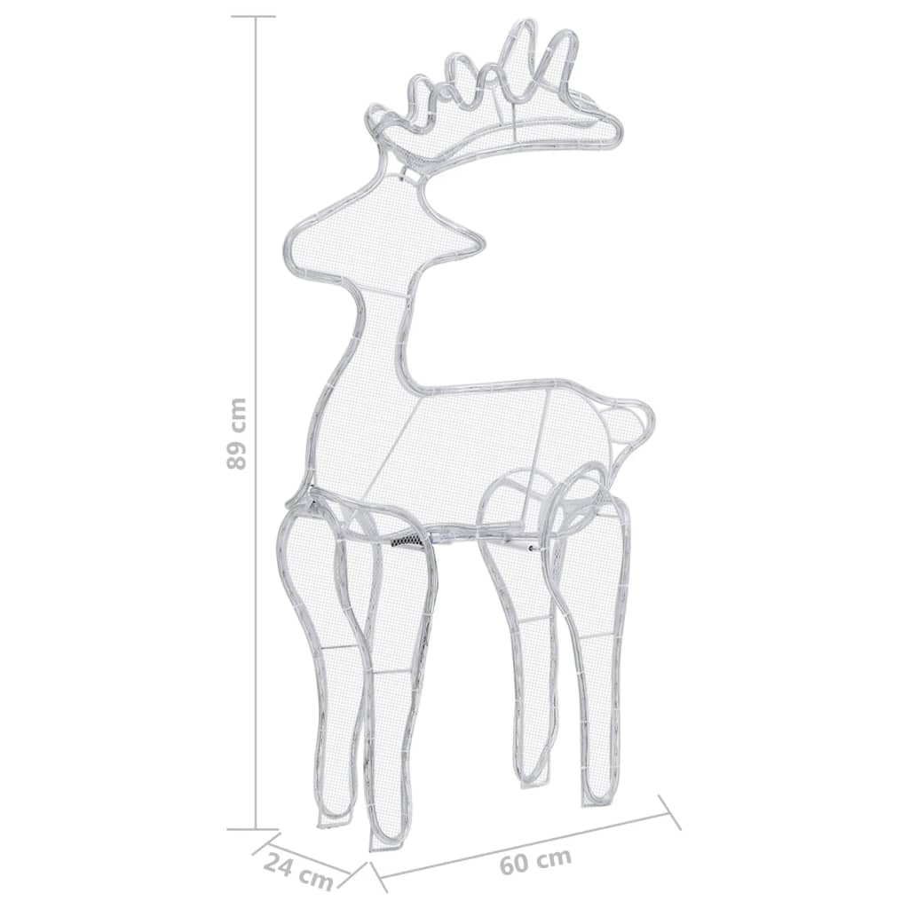 Poro joulukoriste verkolla 306 LED-valoa 60x24x89 cm - Harrastajankoti.fi