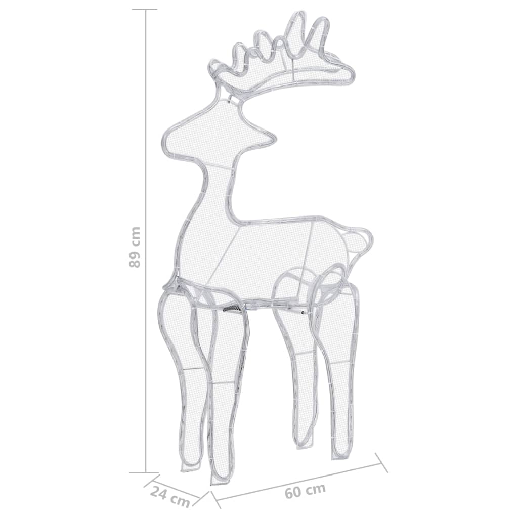 Poro joulukoriste verkolla 306 LED-valoa 60x24x89 cm - Harrastajankoti.fi