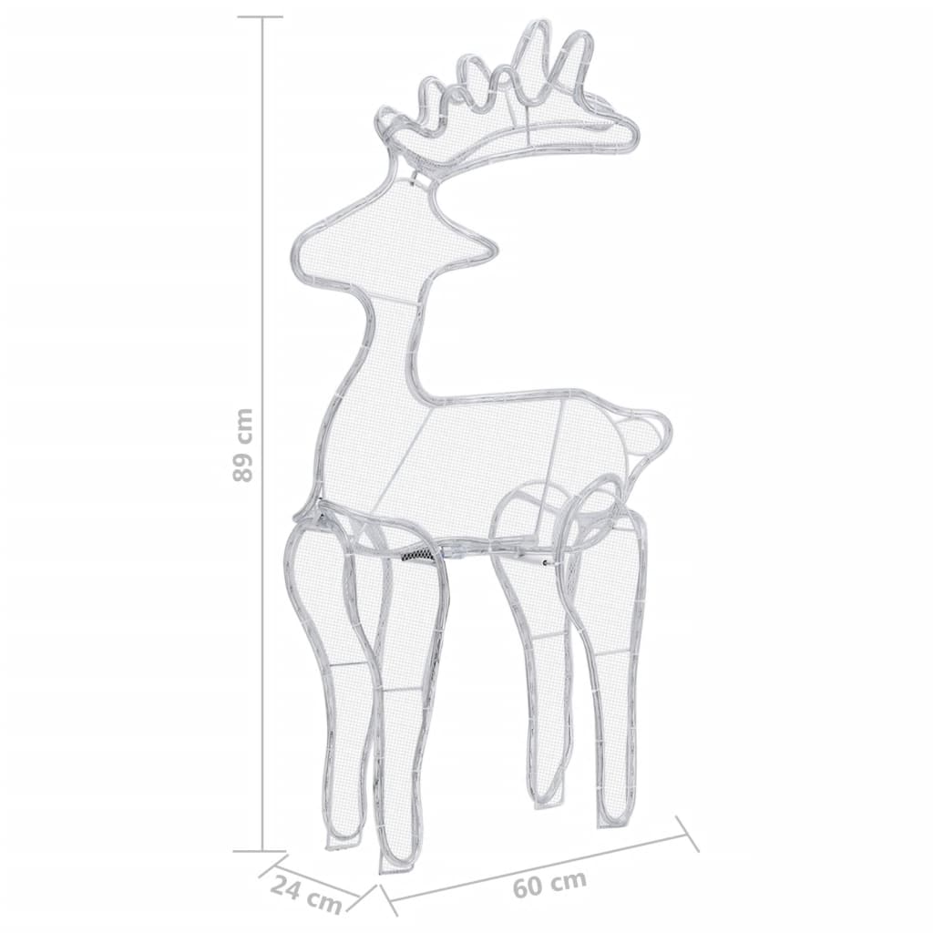 Poro joulukoriste verkolla 306 LED-valoa 60x24x89 cm - Harrastajankoti.fi