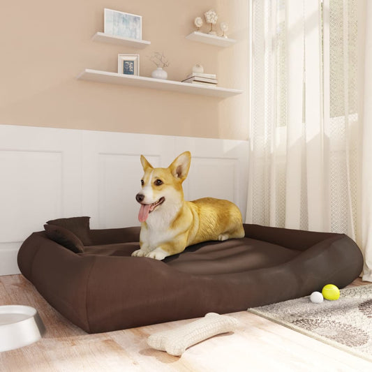 Koiran sänky tyynyillä ruskea 135x110x23 cm Oxford kangas - Harrastajankoti.fi