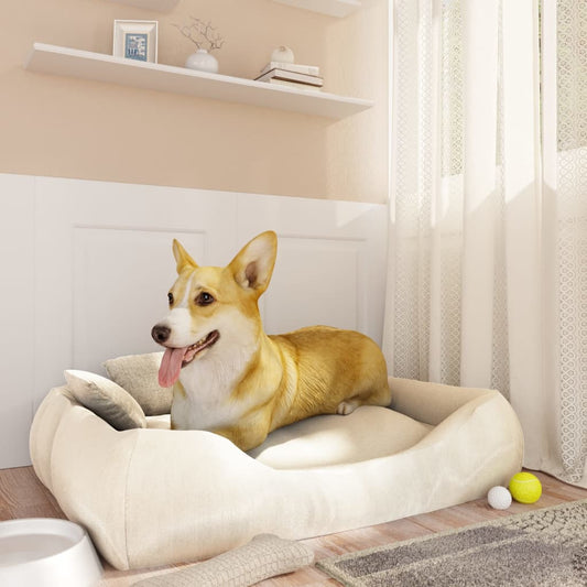 Koiran sänky tyynyillä beige 75x58x18 cm Oxford kangas - Harrastajankoti.fi