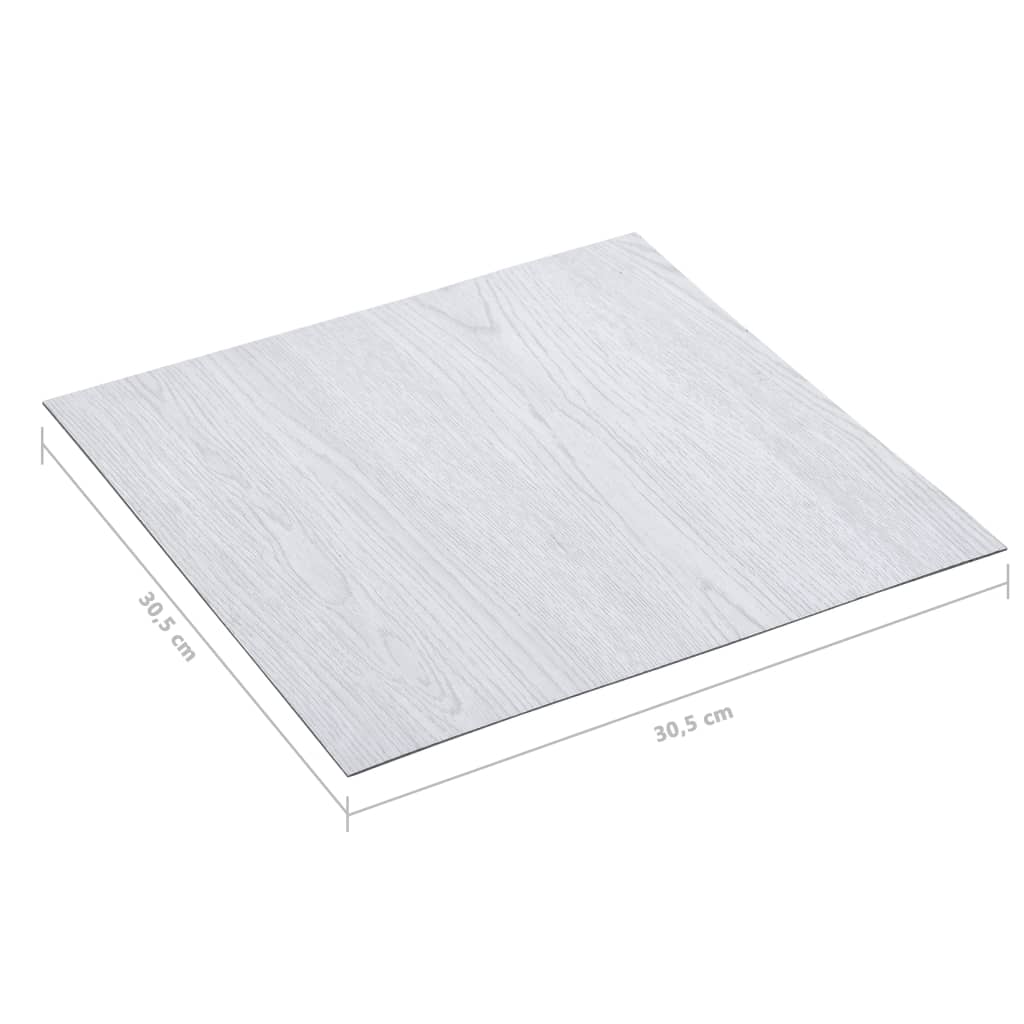 Itsekiinnittyvä lattialankku 20 kpl PVC 1,86 m² valkoinen - Harrastajankoti.fi