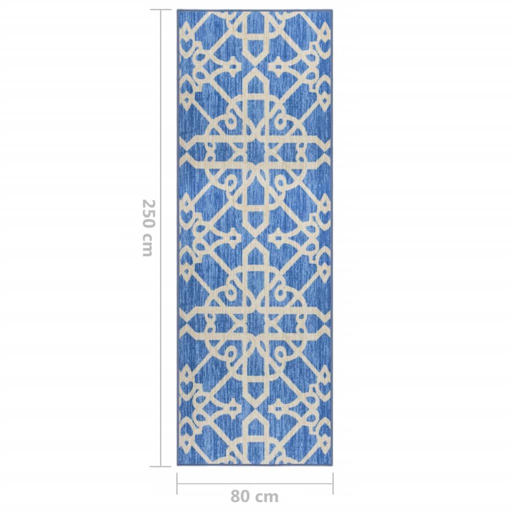Käytävämatto sininen 80x250 cm - Harrastajankoti.fi