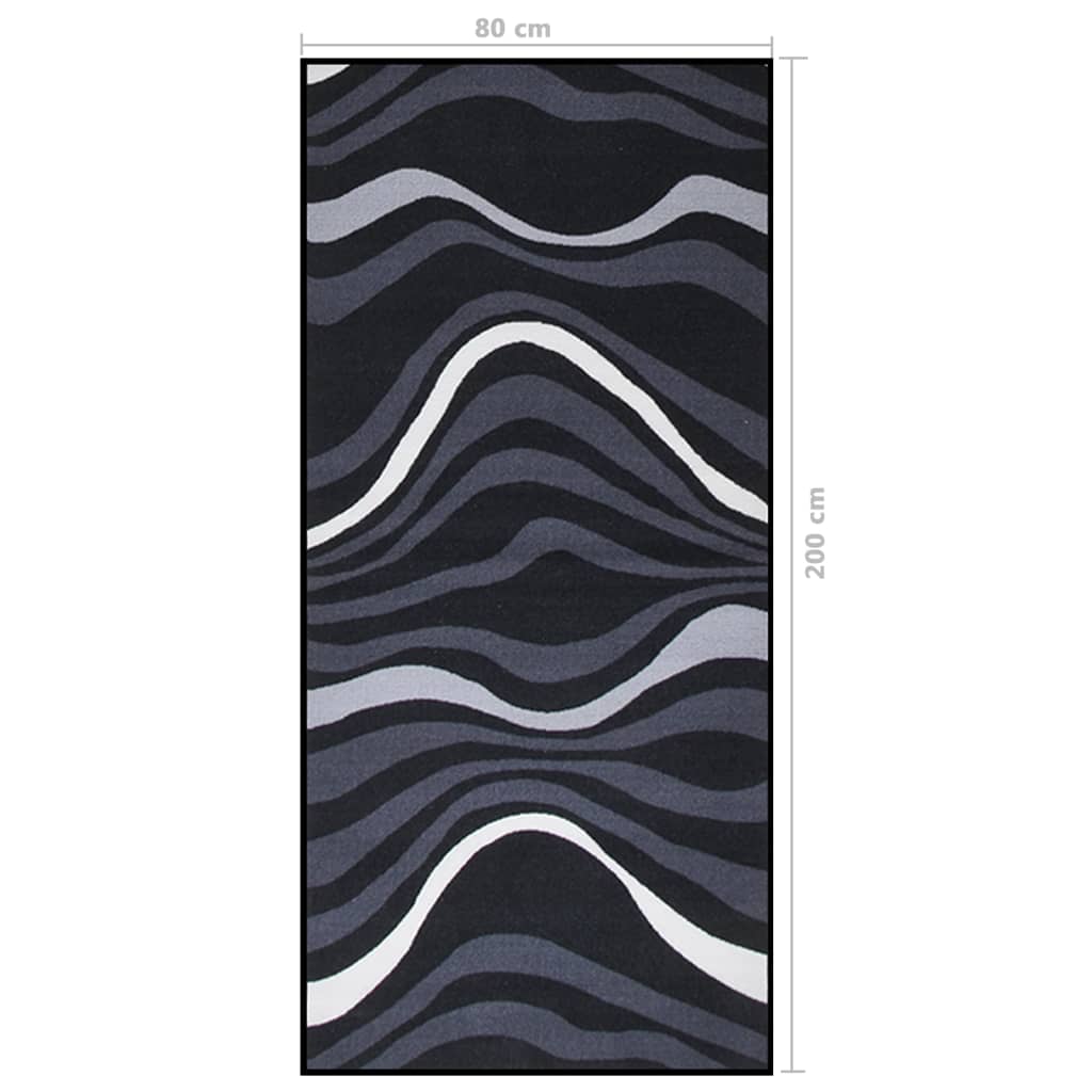 Käytävämatto musta 80x200 cm - Harrastajankoti.fi