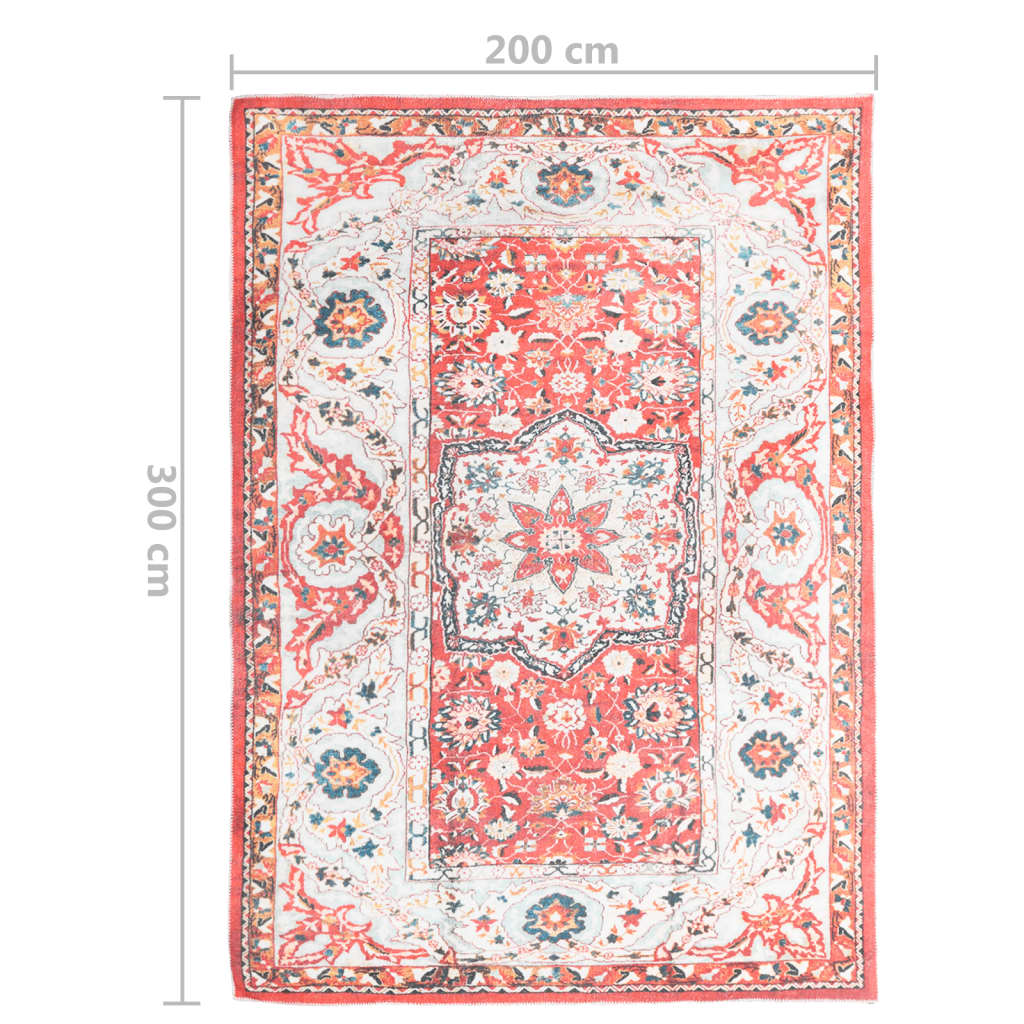 Painatettu matto pestävä monivärinen 200x300 cm polyesteri - Harrastajankoti.fi