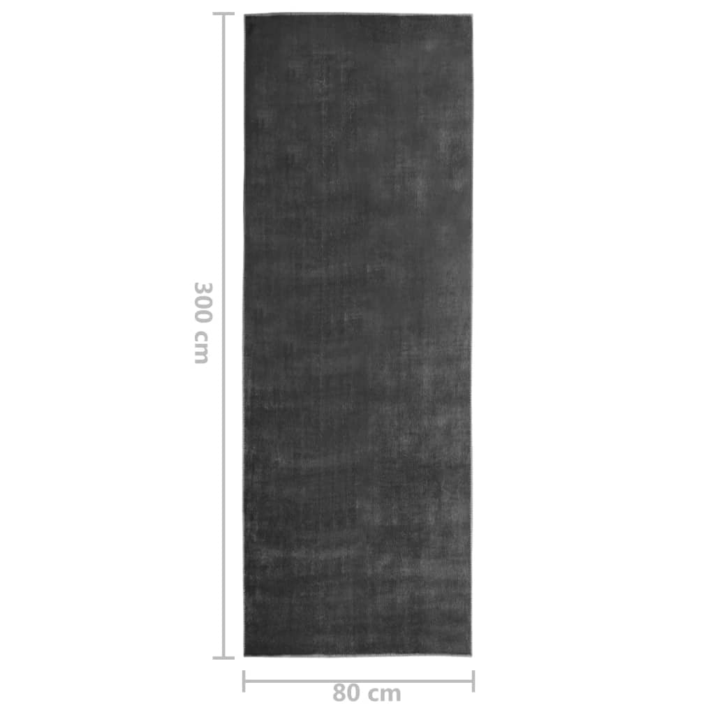 Käytävämatto pestävä taitettava antrasiit. 80x300 cm polyesteri - Harrastajankoti.fi