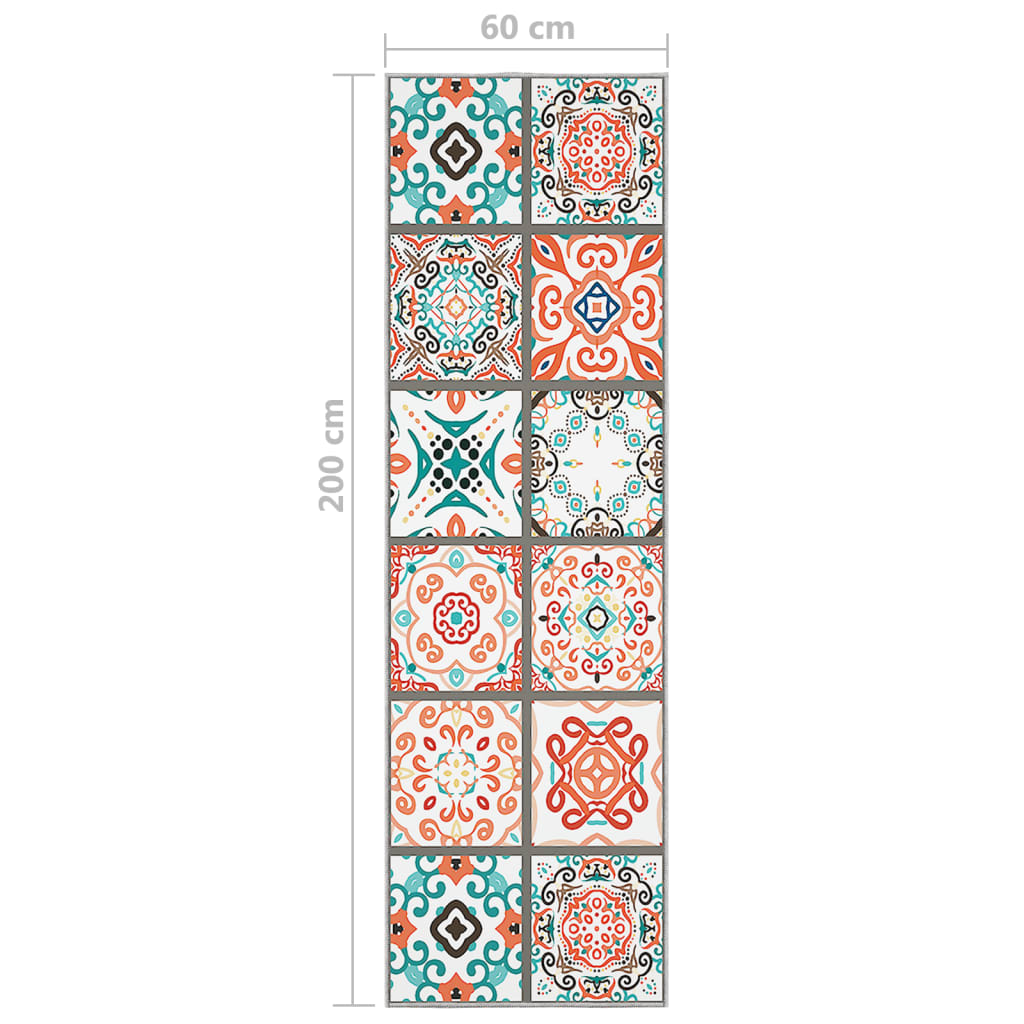 Käytävämatto kuvioitu pestävä taitettava 60x200 cm polyesteri - Harrastajankoti.fi