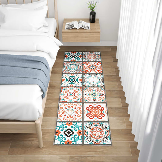 Käytävämatto kuvioitu pestävä taitettava 60x200 cm polyesteri - Harrastajankoti.fi