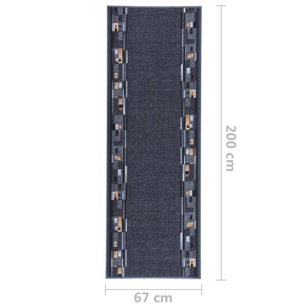 Käytävämatto antrasiitti 67x200 cm liukumaton - Harrastajankoti.fi