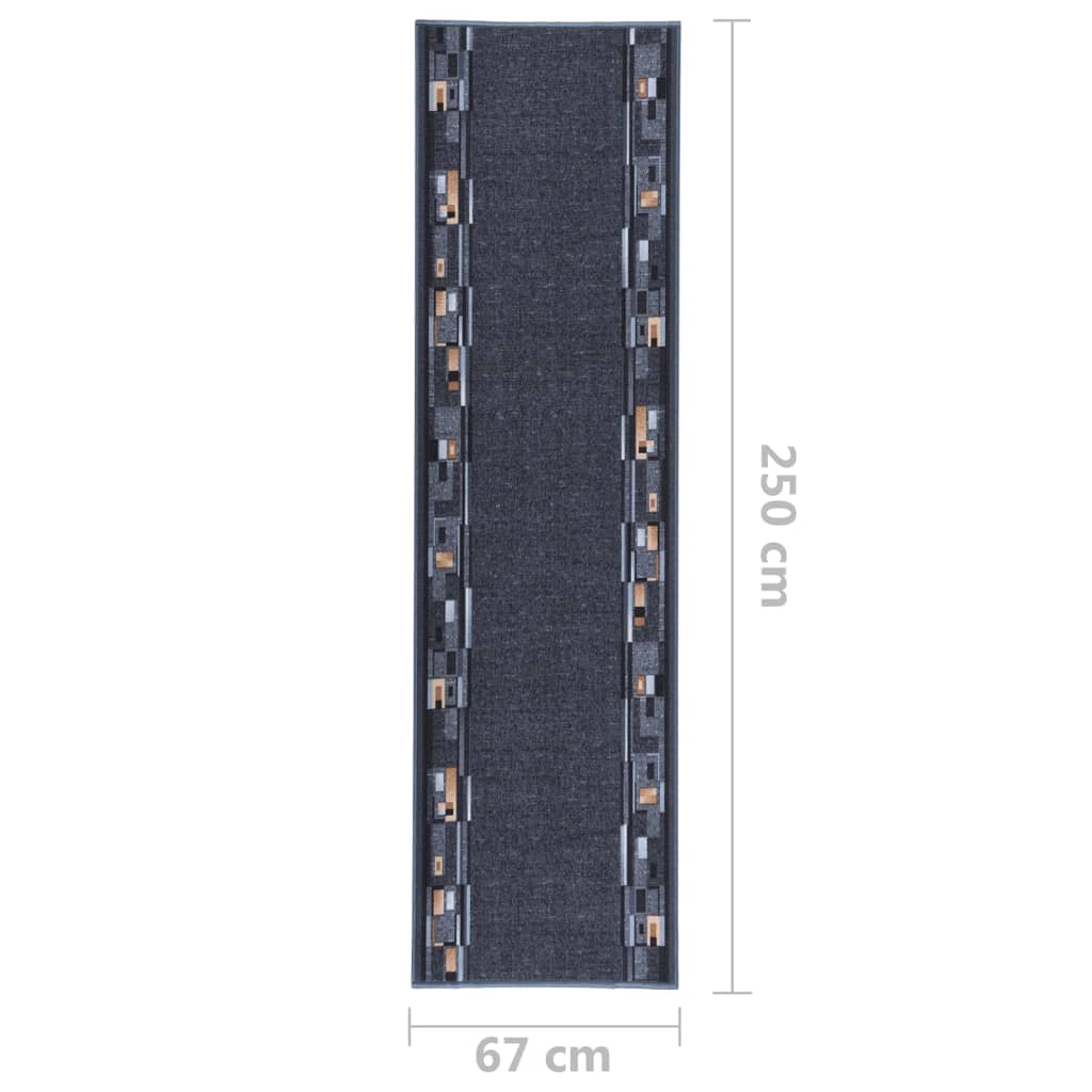 Käytävämatto antrasiitti 67x250 cm liukumaton - Harrastajankoti.fi