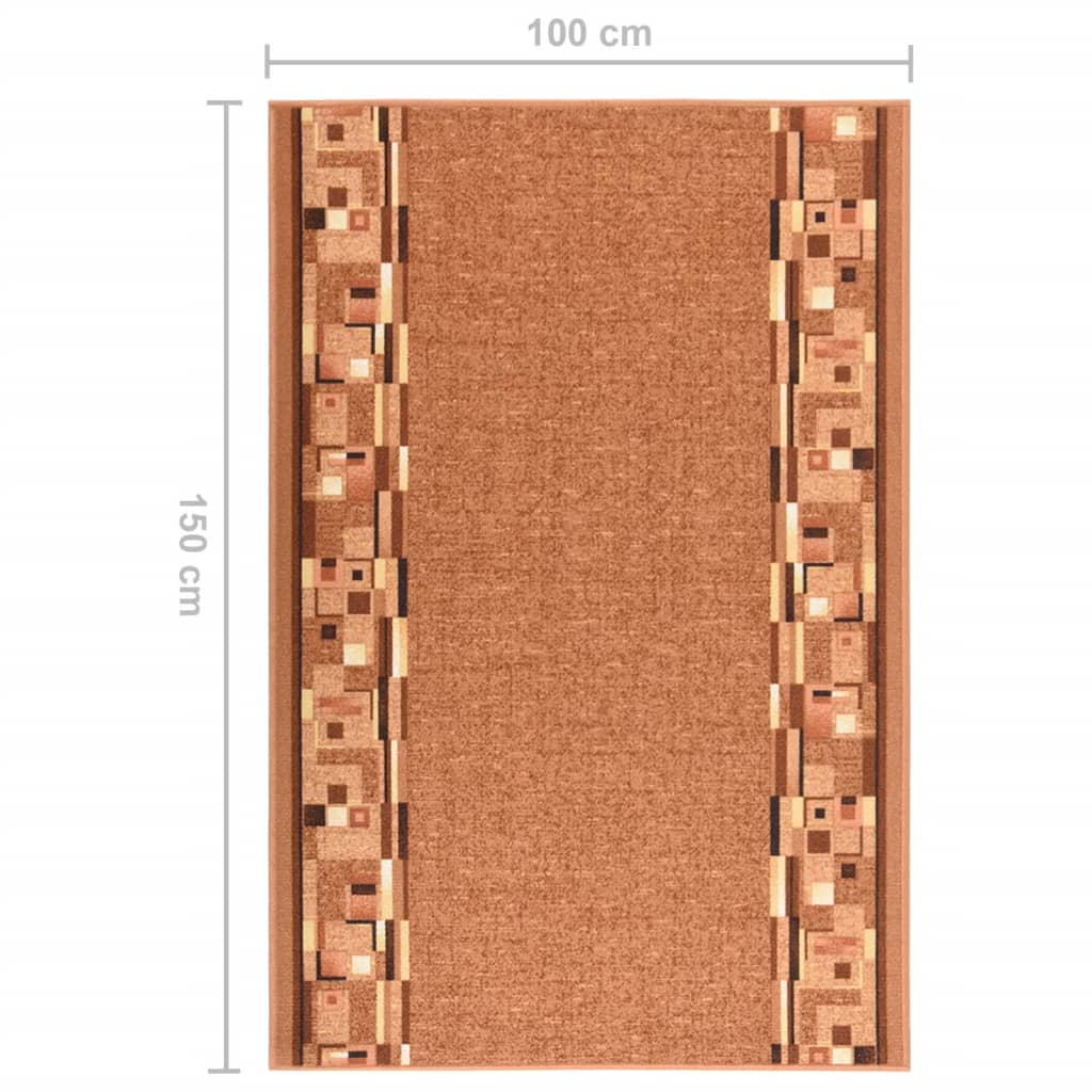 Käytävämatto ruskea 100x150 cm liukumaton - Harrastajankoti.fi