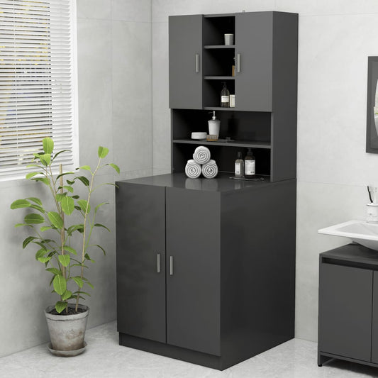 Pesukonekaappi harmaa 70,5x25,5x90 cm - Harrastajankoti.fi