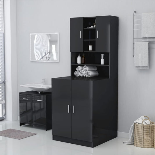 Pesukonekaappi korkeakiilto harmaa 71x71,5x91,5 cm - Harrastajankoti.fi